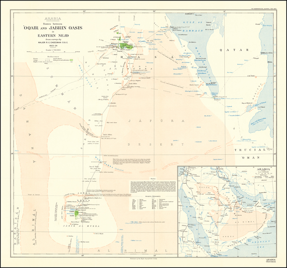 34-Middle East and Arabian Peninsula Map By Robert Ernest Cheeseman