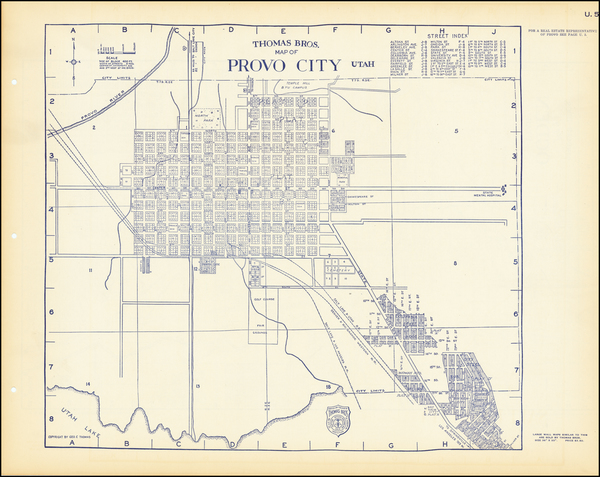 93-Utah and Utah Map By Thomas Brothers
