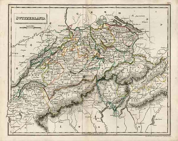 52-Europe and Switzerland Map By J.C. Russell & Sons