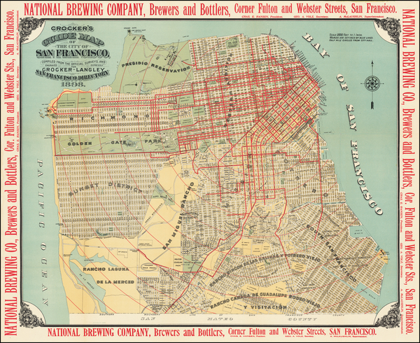 53-San Francisco & Bay Area and Fair Map By H.S. Crocker & Co.