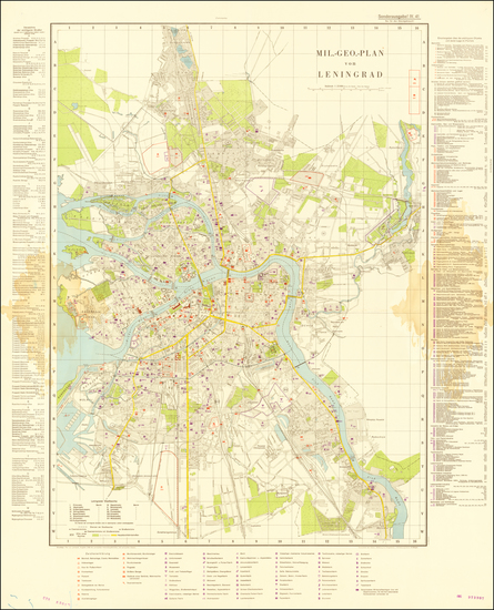 12-Russia and World War II Map By General Staff of the German Army