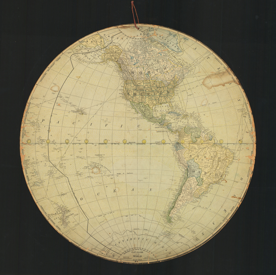 89-World Map By International Globe Company