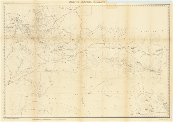 80-Wyoming Map By Ferdinand Vandeveer Hayden