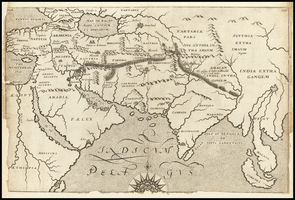 91-Indian Ocean, India, Malaysia, Central Asia & Caucasus and Middle East Map By William Hole