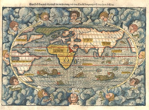 99-World and World Map By Sebastian Munster