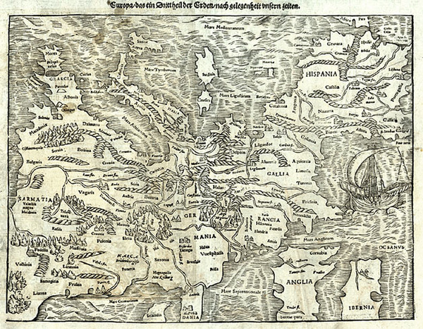 66-Europe and Europe Map By Sebastian Munster