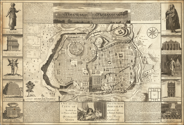 72-Holy Land and Jerusalem Map By Henry Overton / John Hoole