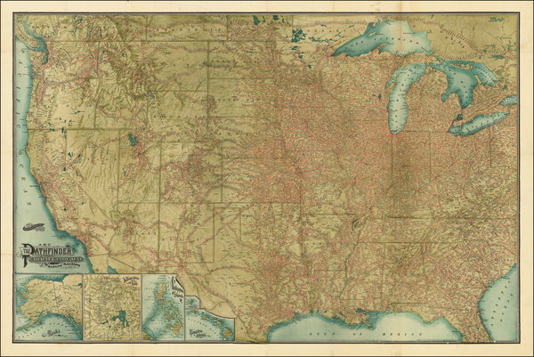 56-United States Map By New England Railway Publishing Company