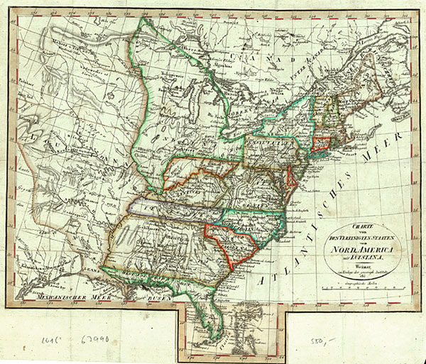 73-United States, Texas, Midwest and Plains Map By Weimar Geographische Institut