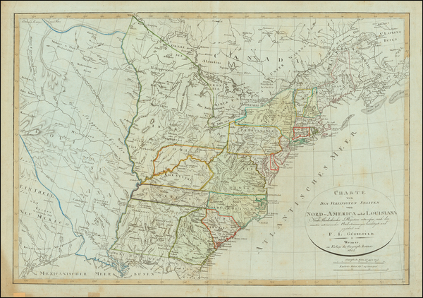 15-United States, South, Midwest and Plains Map By Franz Ludwig Gussefeld