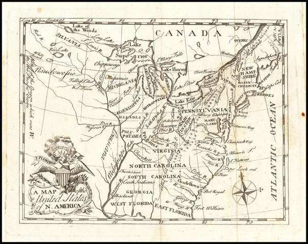 66-United States Map By Johann David Schopf