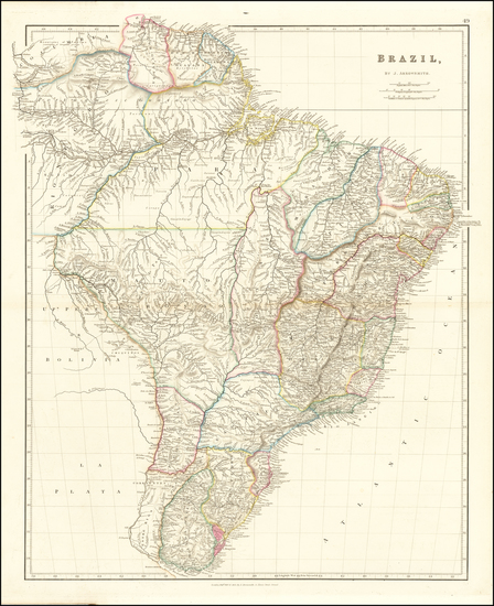 73-Brazil Map By John Arrowsmith