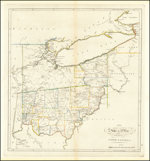 82-Ohio Map By Mathew Carey