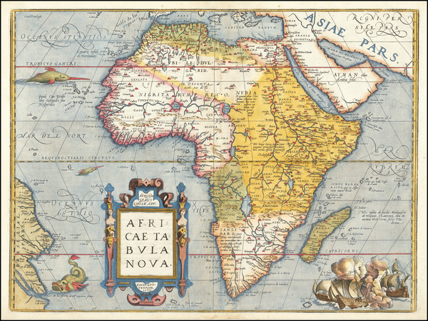 67-Africa Map By Abraham Ortelius