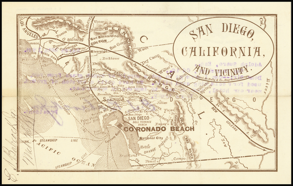 41-California, San Diego and Other California Cities Map By Rand McNally & Company