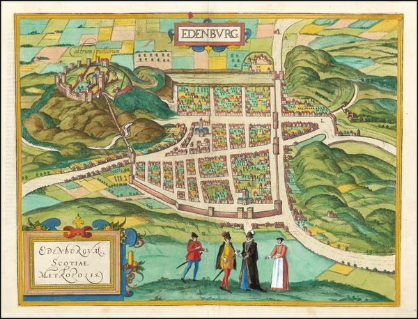 75-Scotland Map By Georg Braun  &  Frans Hogenberg