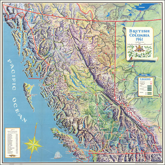 87-British Columbia Map By Howard N. Davis