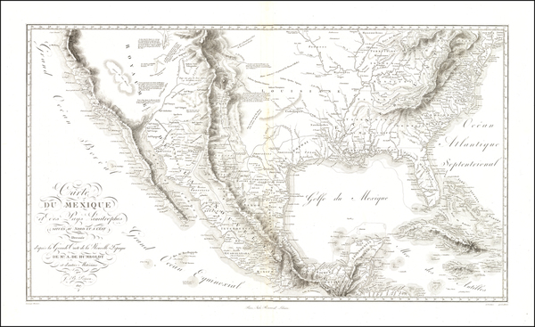 37-Texas, Plains, Southwest, Rocky Mountains, Mexico and California Map By Alexander Von Humboldt