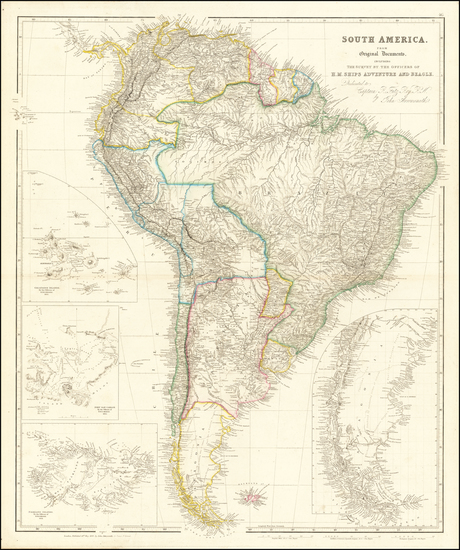 87-South America and Peru & Ecuador Map By John Arrowsmith