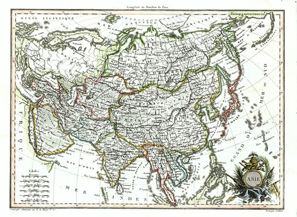 48-Asia and Asia Map By Conrad Malte-Brun