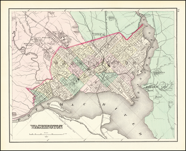 1-Washington, D.C. Map By O.W. Gray