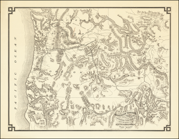 81-Utah, Nevada, Idaho, Montana, Utah, Oregon and Washington Map By Sylvanus C. Harris