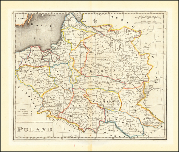 28-Poland and Baltic Countries Map By Mathew Carey