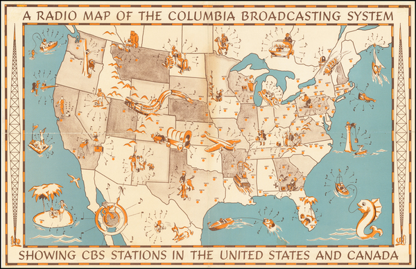 86-United States and Pictorial Maps Map By C.F. Weber Co.