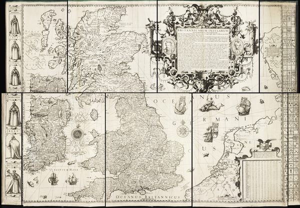 17-British Isles Map By Jodocus Hondius