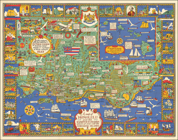 86-Hawaii, Hawaii and Pictorial Maps Map By Alexander Samuel MacLeod