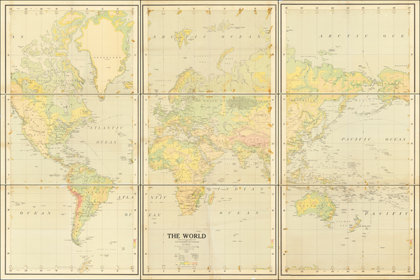 2-World and World War II Map By U.S. War Department