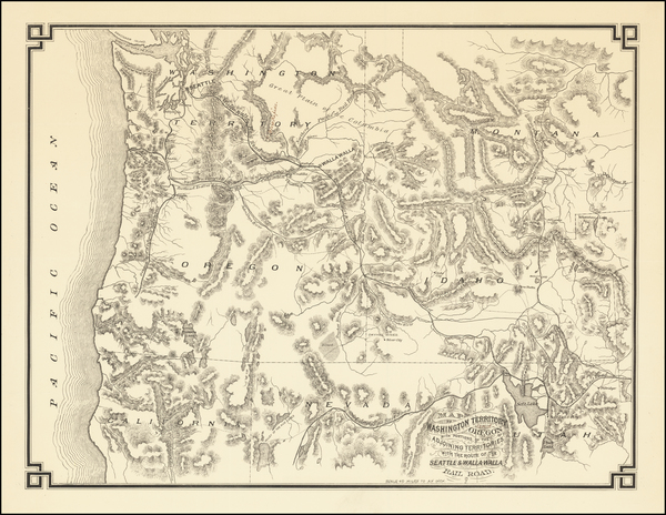 29-Utah, Nevada, Idaho, Montana, Utah, Oregon and Washington Map By Sylvanus C. Harris