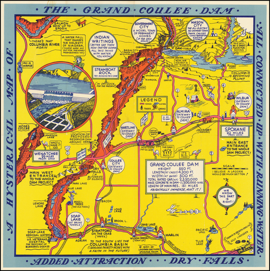 77-Washington and Pictorial Maps Map By Lindgren Brothers