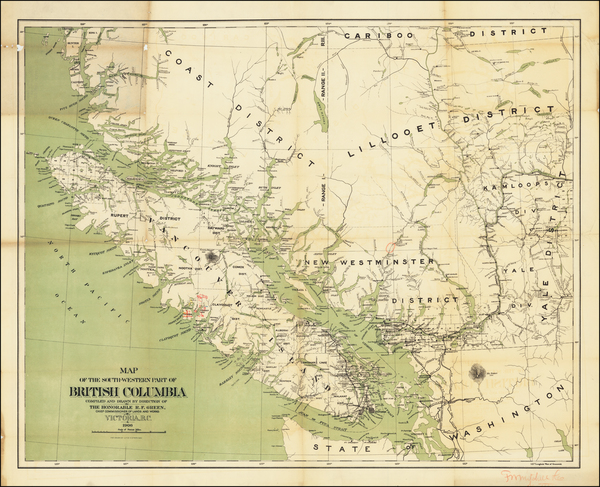 56-British Columbia Map By Department of Lands and Works