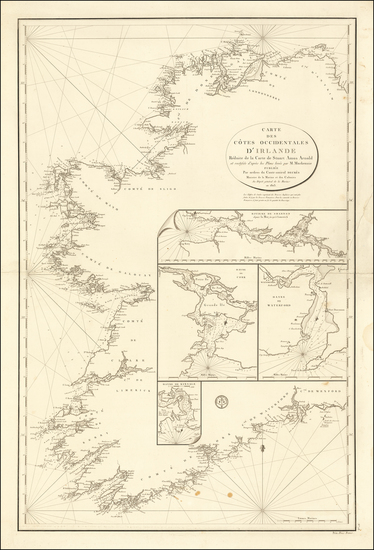 72-Ireland Map By Depot de la Marine