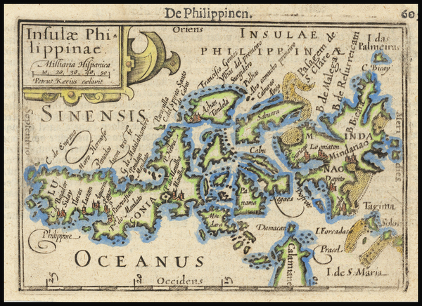 67-Philippines Map By Petrus Bertius