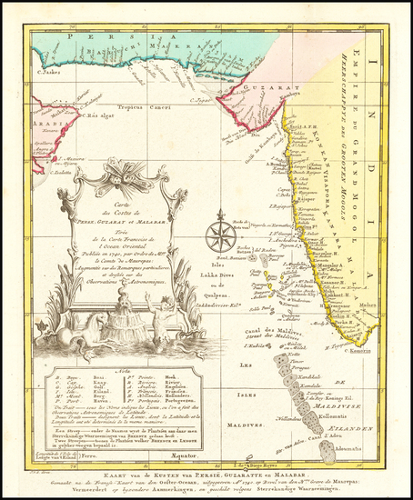 91-India and Middle East Map By J.V. Schley
