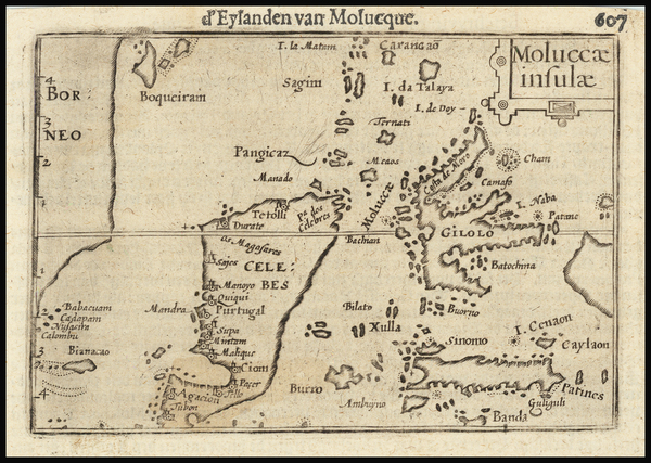 15-Indonesia and Other Islands Map By Petrus Bertius