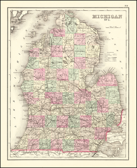 14-Michigan Map By R. Gray