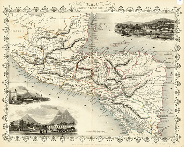 13-Central America Map By John Tallis