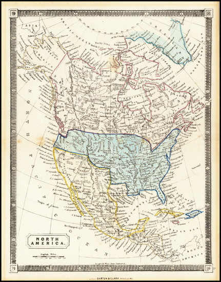 57-North America Map By Darton & Clark