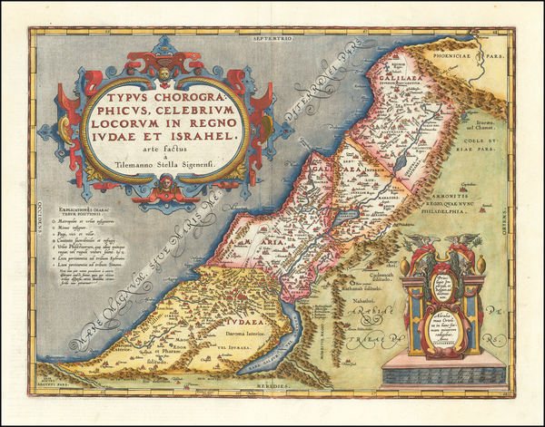 86-Holy Land Map By Abraham Ortelius