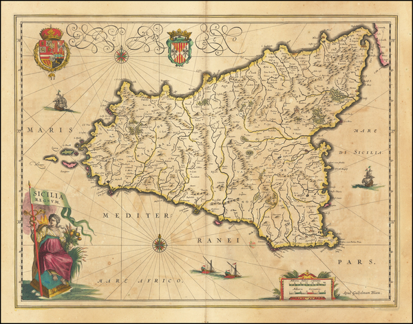 30-Italy Map By Willem Janszoon Blaeu