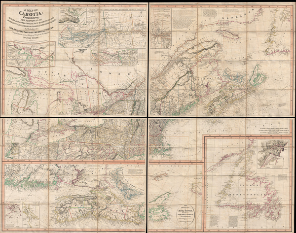 74-New England, Midwest and Canada Map By John Purdy