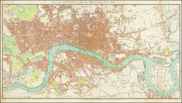 90-London Map By Sherwood, Neely & Jones