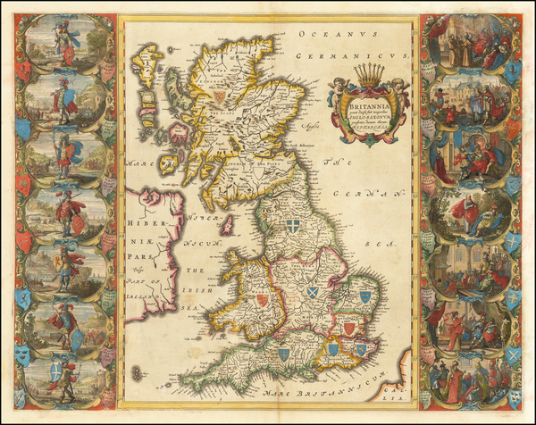 35-British Isles Map By Willem Janszoon Blaeu