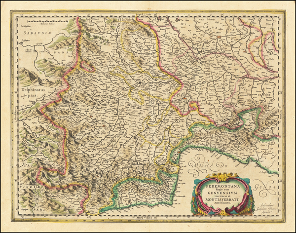 65-Northern Italy Map By Willem Janszoon Blaeu