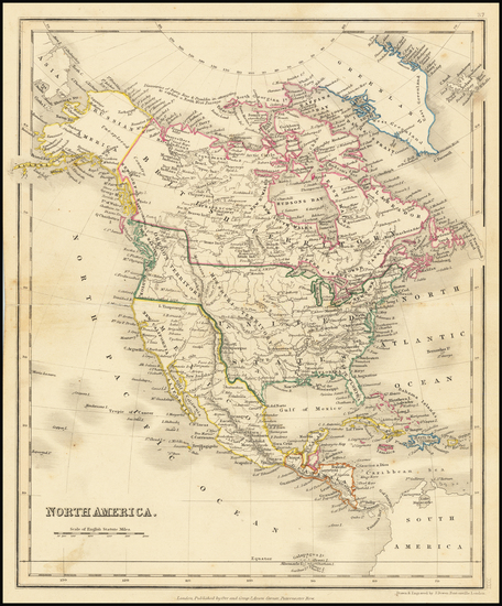 58-Texas and North America Map By John Dower