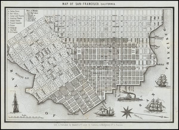 73-California and San Francisco & Bay Area Map By Quirot & Co.