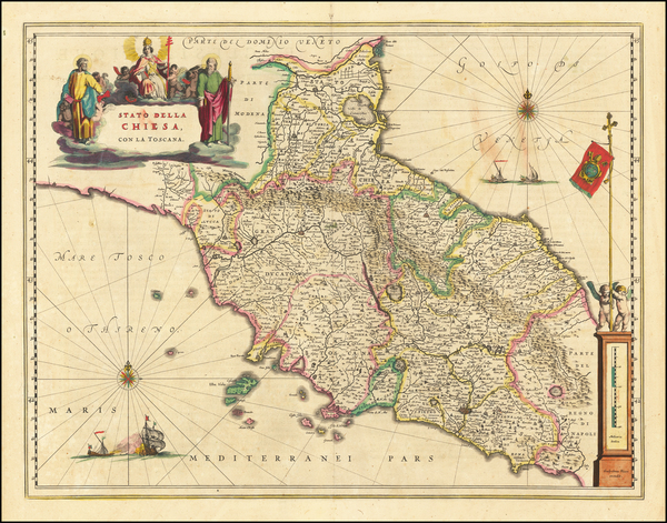 16-Northern Italy Map By Willem Janszoon Blaeu